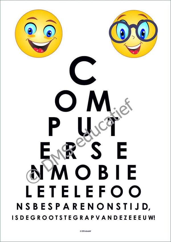 Gratis digitale poster ‘Computers besparen ons tijd’ (A3)