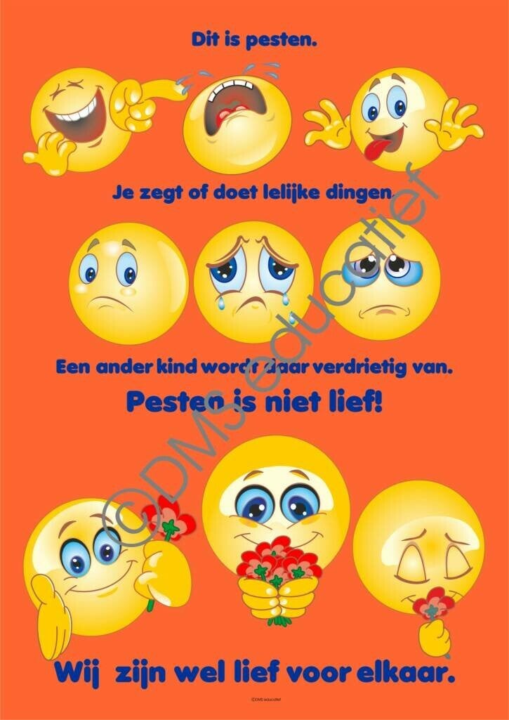 Poster 'Dit is pesten' A3