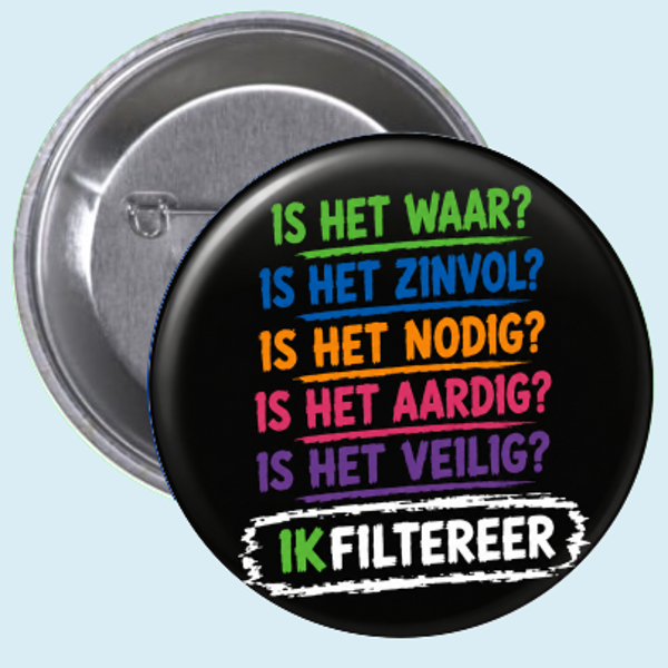 Button – IKFILTEREER | De vijf filters