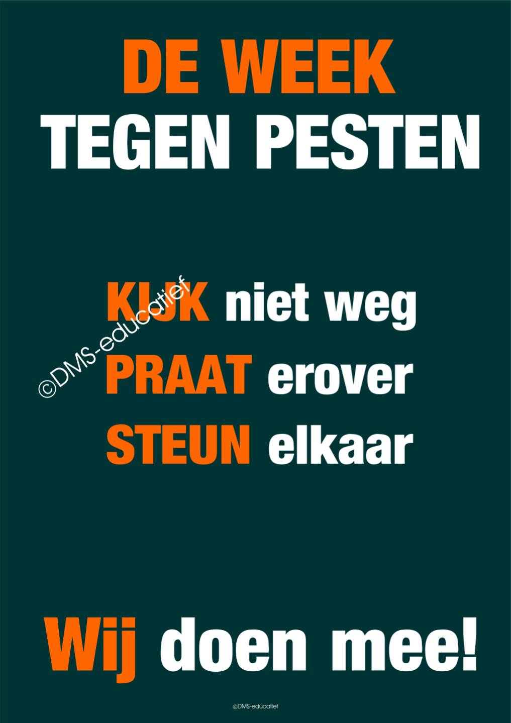 Week tegen pesten 2026 - gratis posters