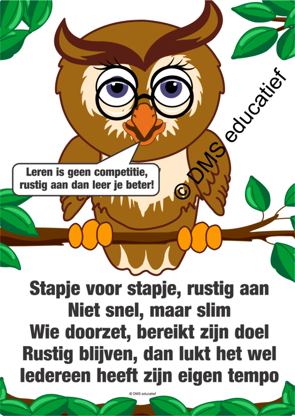 Poster: 'In je eigen tempo'