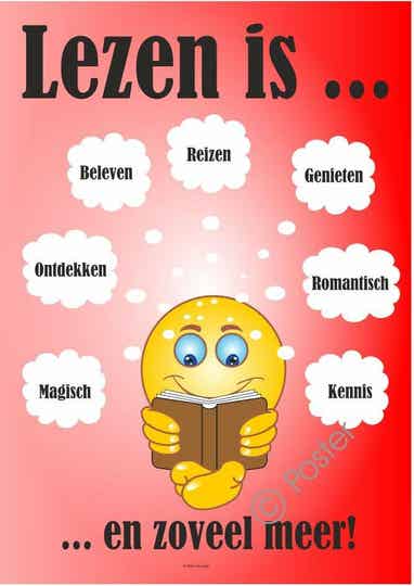 Poster 'Lezen is ...' A3