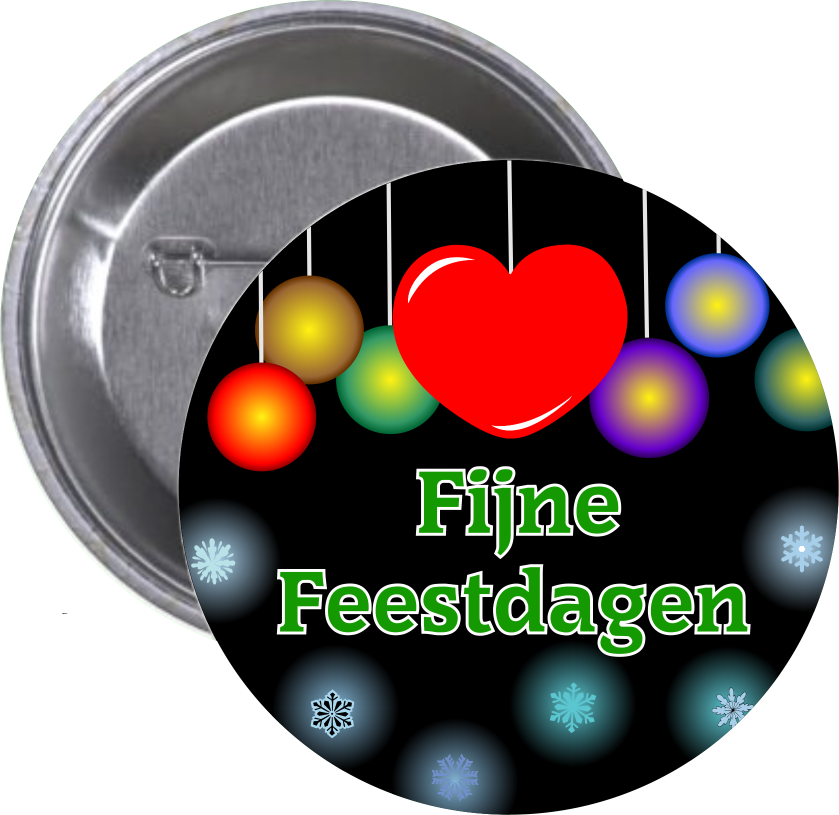 Button 'Fijne Feestdagen'