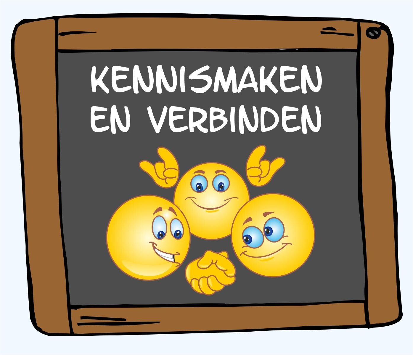 Illustratie over kennismaken en verbinden in de klas tijdens groepsvorming en de start van het schooljaar.