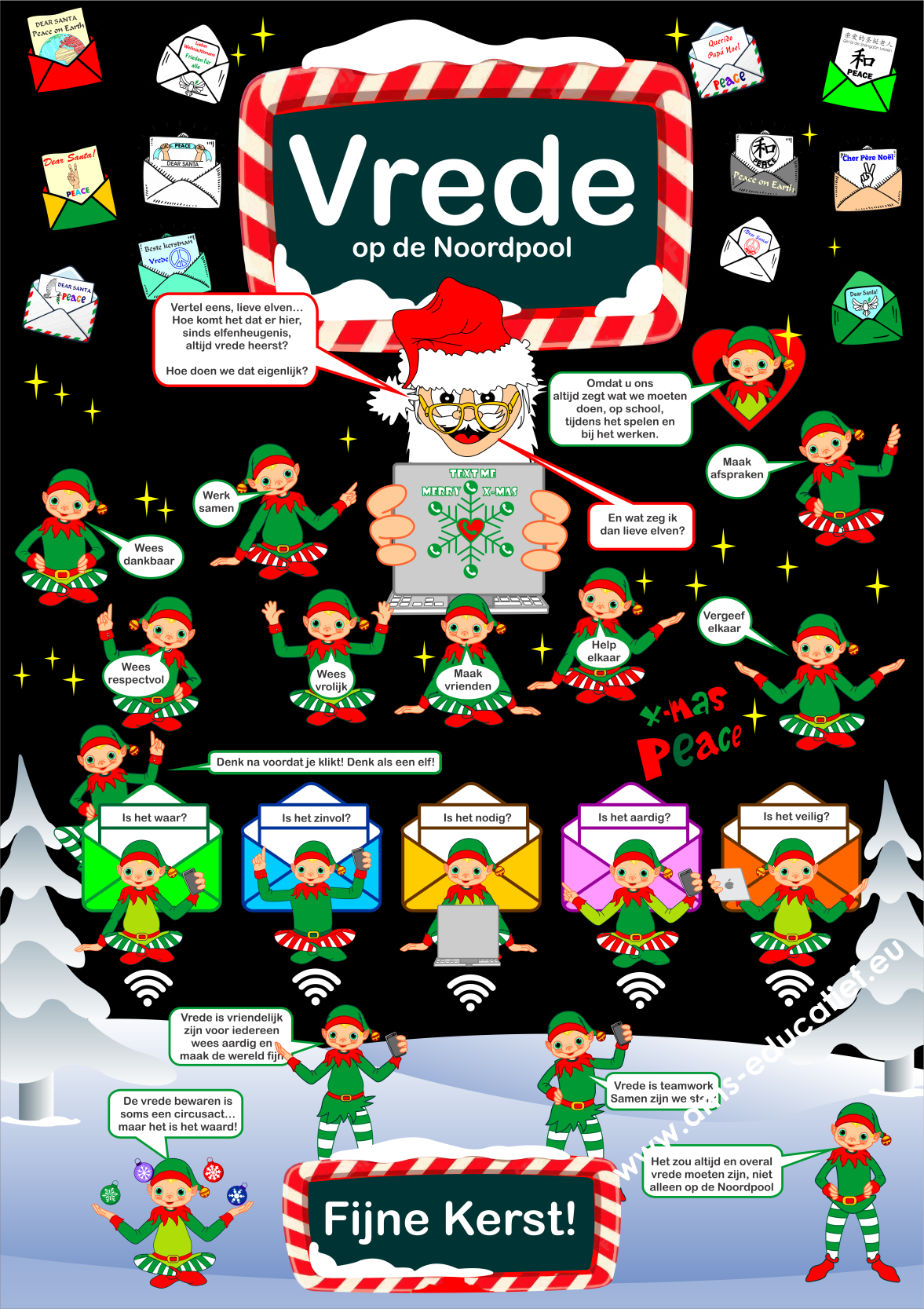 Kerstposter: Vrede - A1