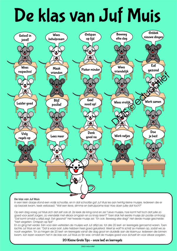 Poster De klas van Juf Muis ' A2