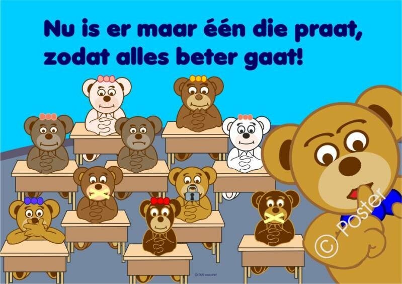 Poster 'Mondjes dicht'