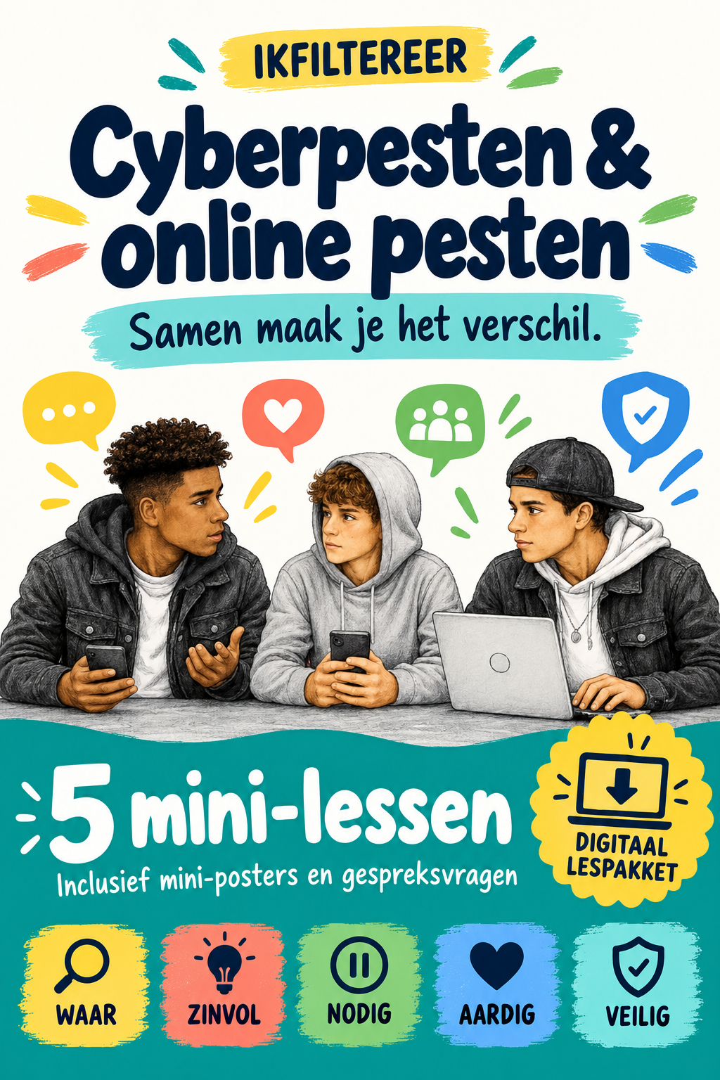 Digitaal lespakket ‘Cyberpesten & online pesten’