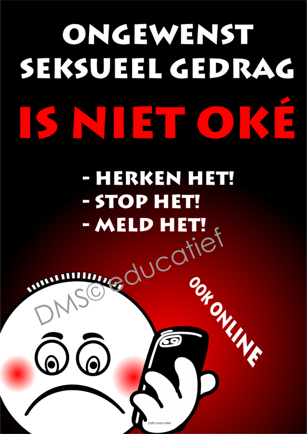 Poster ‘Ongewenst seksueel gedrag is niet oké’