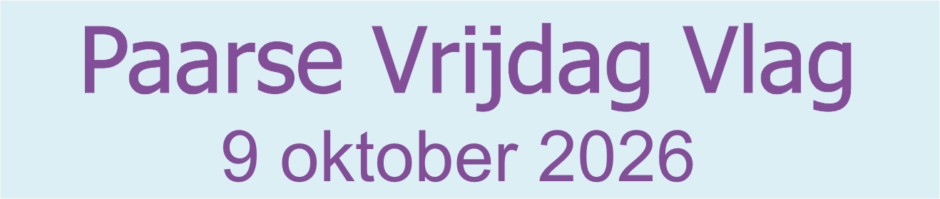 Paarse Vrijdag vlag voor school op 9 oktober 2026 als symbool voor inclusie, respect en jezelf mogen zijn