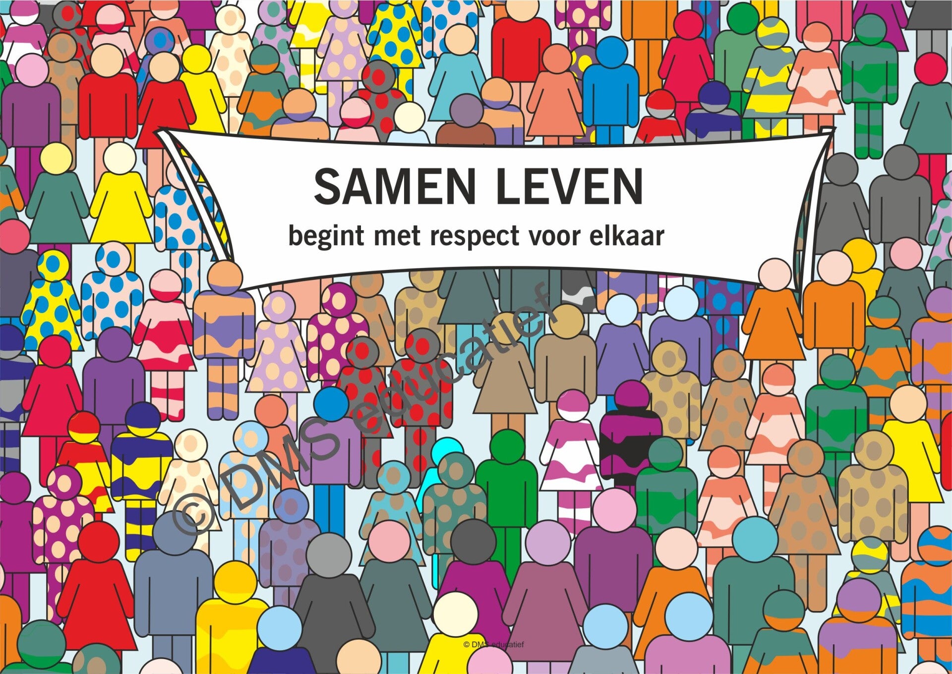 Poster ‘Samen Leven’ – respect voor elkaar (A3)
