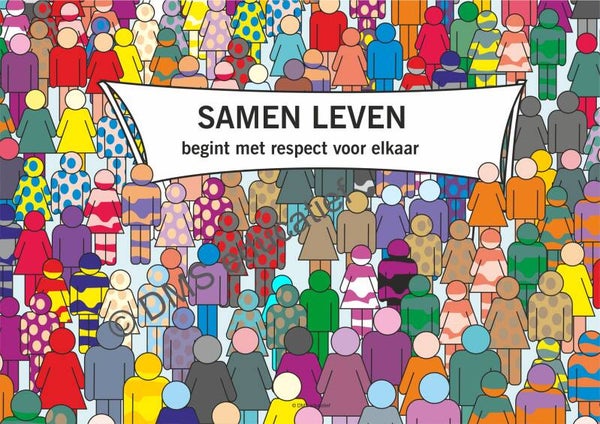 Poster ‘Samen Leven’ – respect voor elkaar (A3)