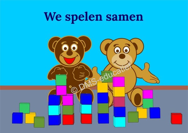 Poster “We spelen samen” - klasregel voor kleuters (A3)
