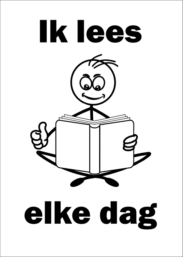 Poster 'Ik lees elke dag' A3