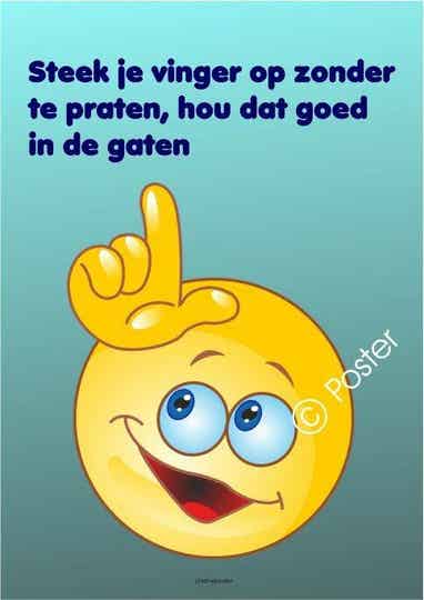 Poster 'Steek je vinger op' - A3