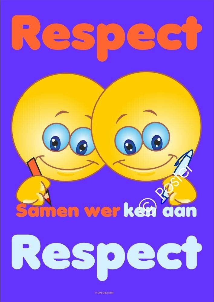 Poster 'Samenwerken aan respect' A3