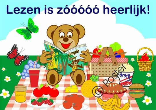 Lees poster 'Lezen is zóóóóó heerlijk' A3