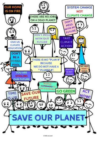 Klimaat poster 'No Plan B'