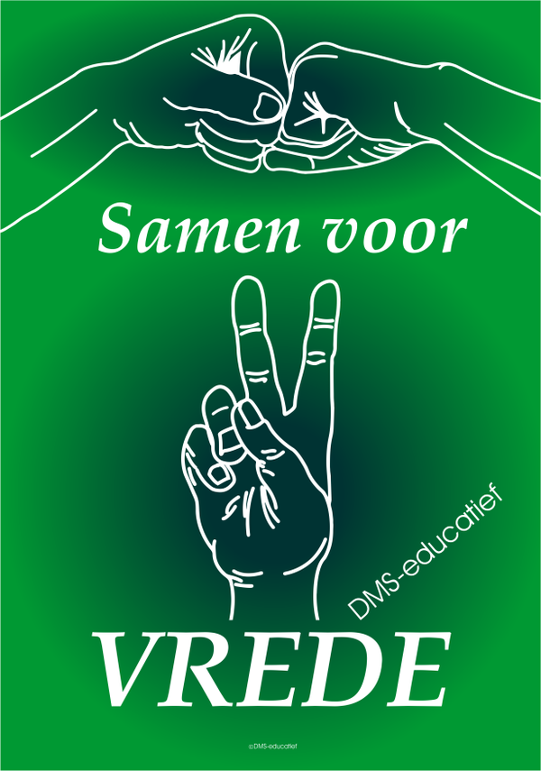 Poster 'Samen voor vrede' A3