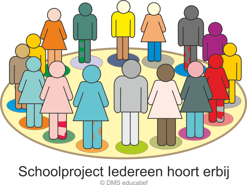 Schoolproject Iedereen hoort erbij tijdens Paarse Vrijdag op school