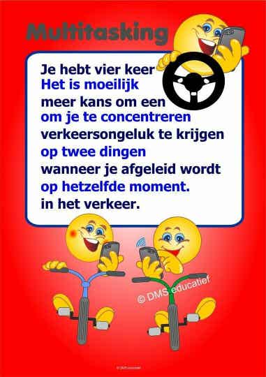 Poster 'Afleiding in het verkeer' A3