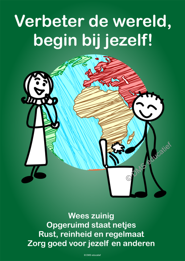 Poster 'Opgeruimd staat netjes' A3