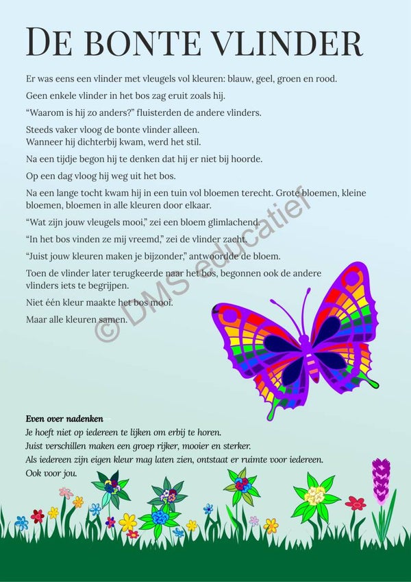 Verhaalposter 'De bonte vlinder' (A3)