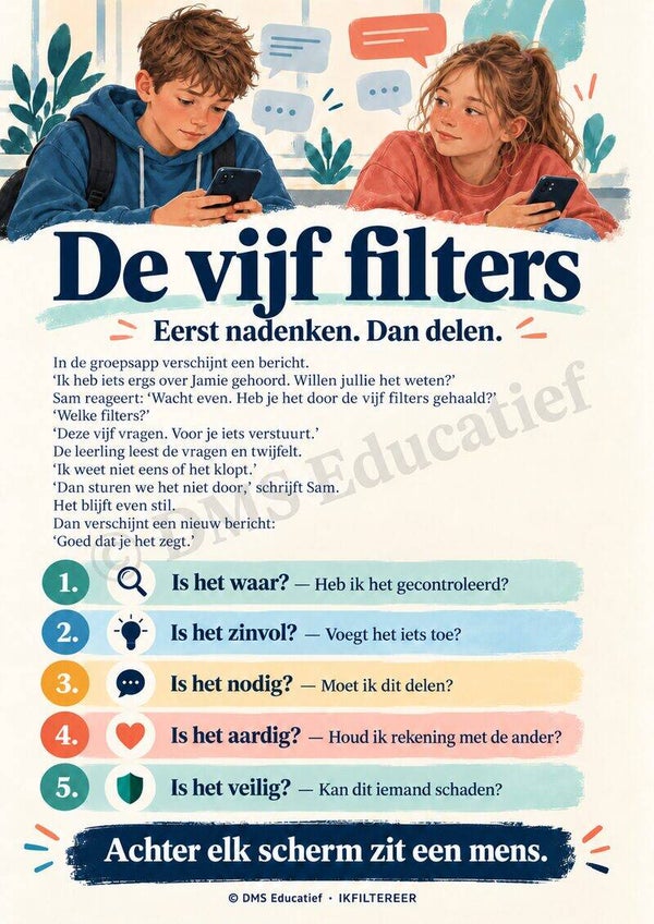 Verhaalposter 'De vijf filters' (A3)