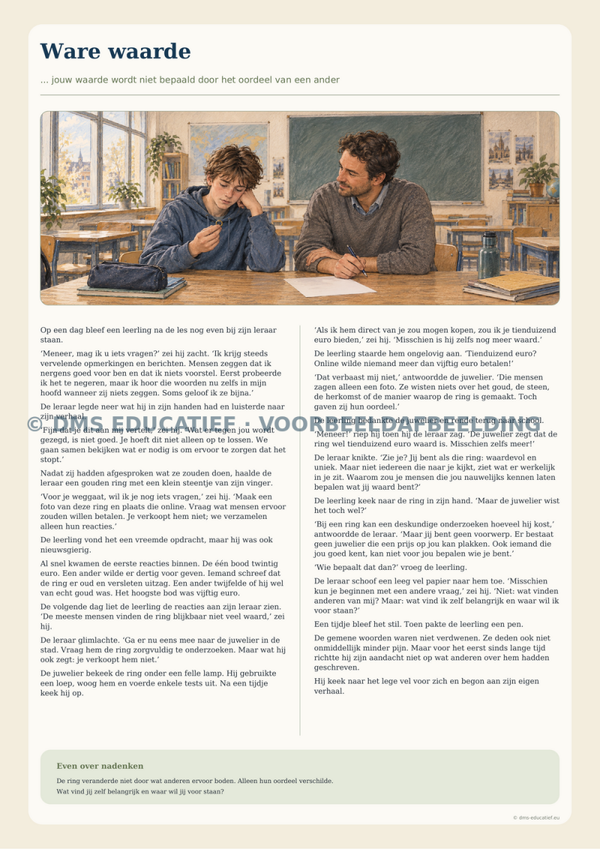 Verhaalposter 'Ware Waarder' (A3)