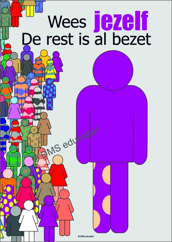 Poster ‘Wees jezelf’ (A3)
