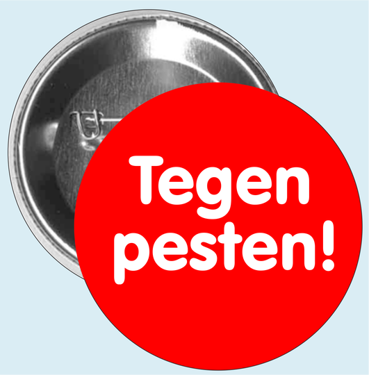 Button 'Tegen pesten!' rood