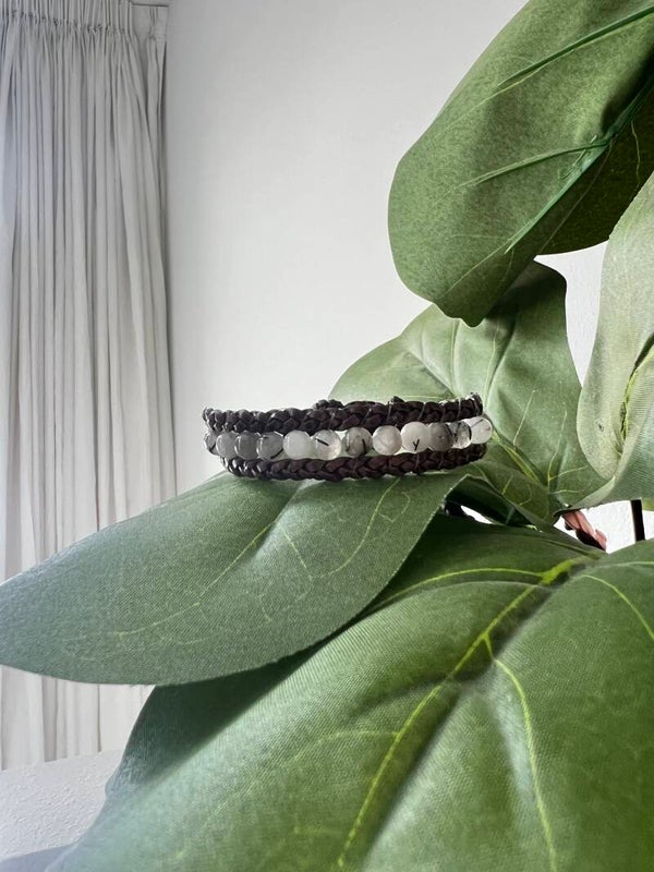 Black Tourmaline in Quartz 6mm