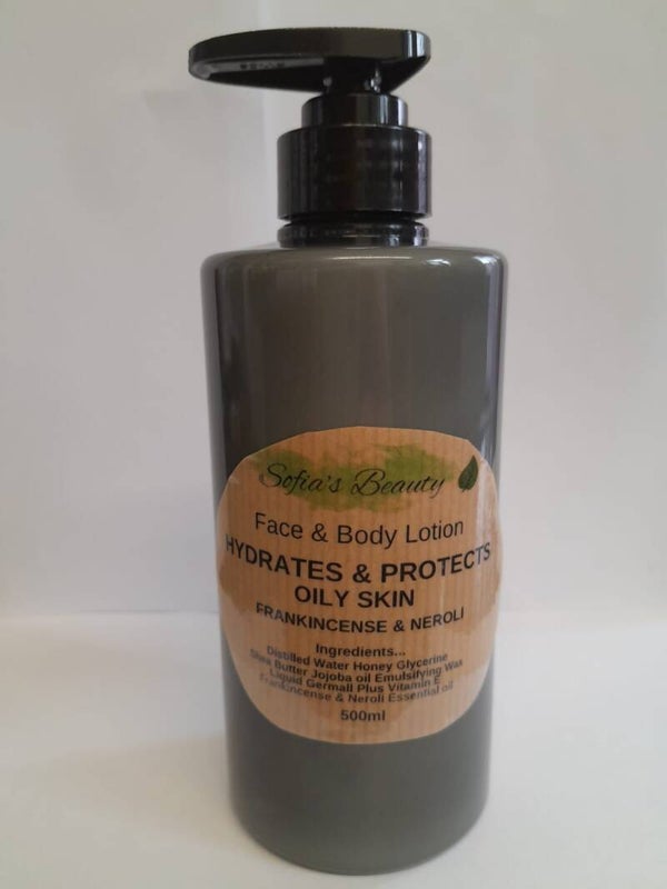 Frankincense & Neroli Face & Body Lotion Oily Skin 500ml