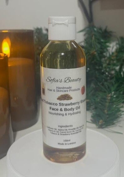 Oud Tobacco Strawberry Essence Face & Body Oil Nourishing & Hydrating 100ml