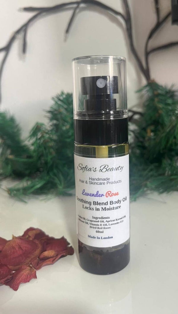 Lavender Rose Soothing Blend Body Oil Locks in Moisture 60ml