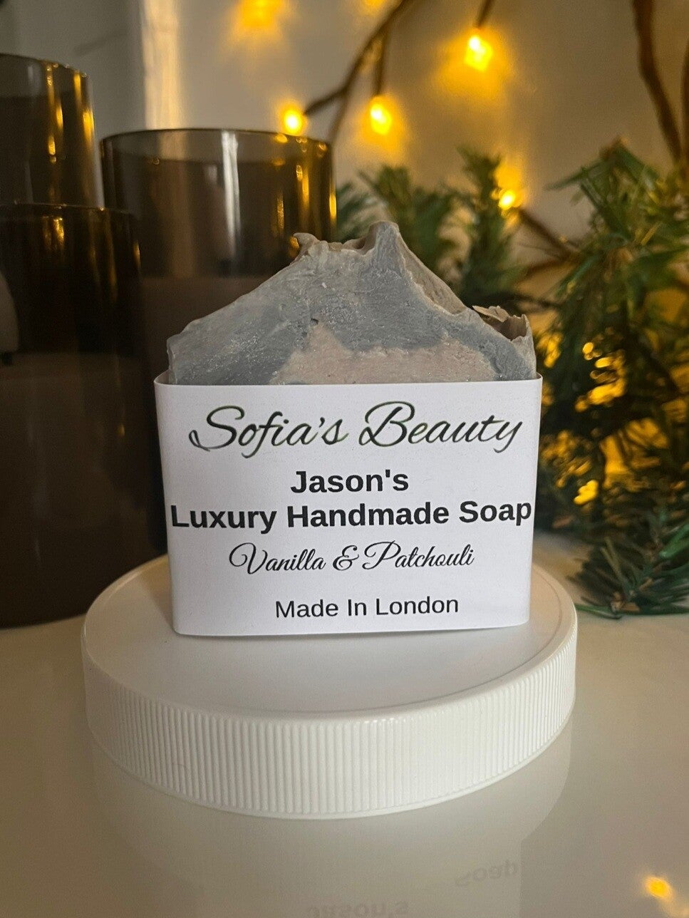 Jason's Luxury Handmade Soap with Vanilla & Patchouli Essential Oils