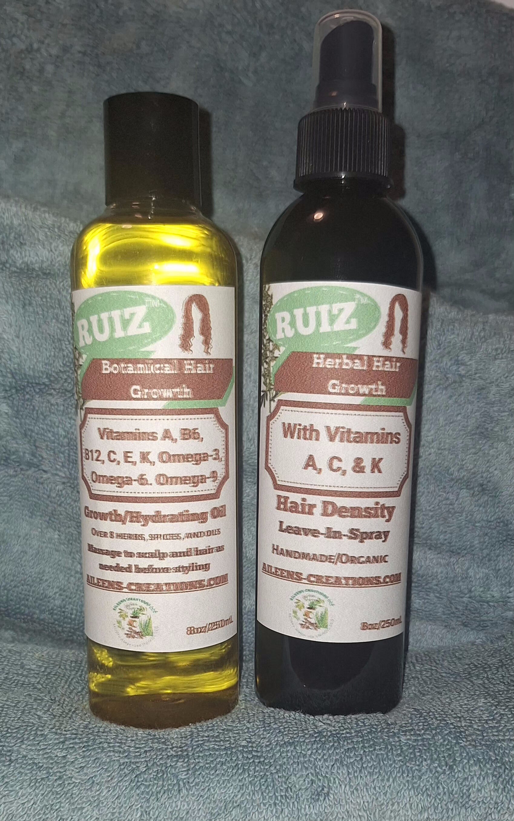 RUIZ Growth/ Hydrating Hair Oil plus Hair Density Leave-In-Spray