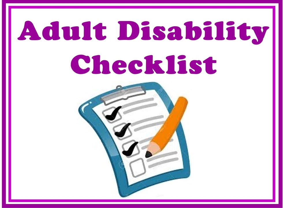 Adult Disability Checklist / Social Security Administration (SSA ...
