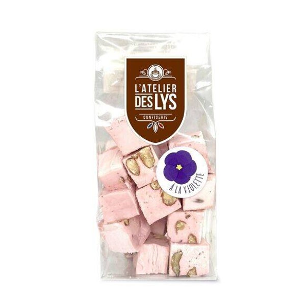 Nougat tendre à la violette
