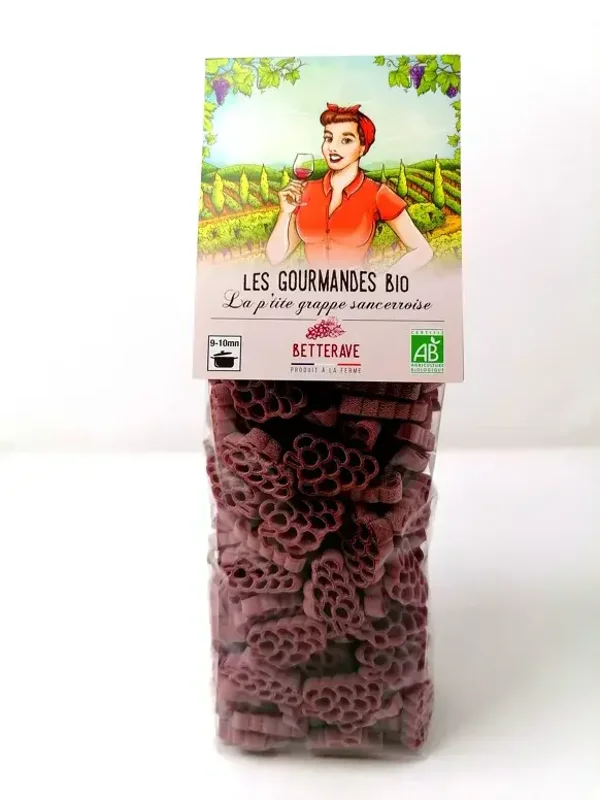 Pâtes bio grappe de raisin betterave