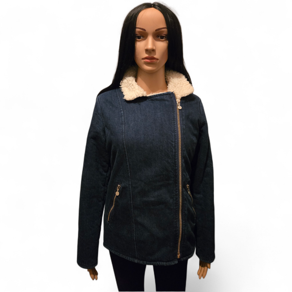 Veste en jean doublée sherpa chaude