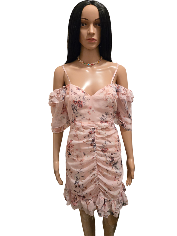 Robe courte rose fleurie – Style romantique & tendance 🌸