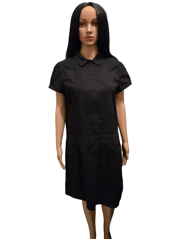 Robe noire col chemise – Élégante & intemporelle 🖤