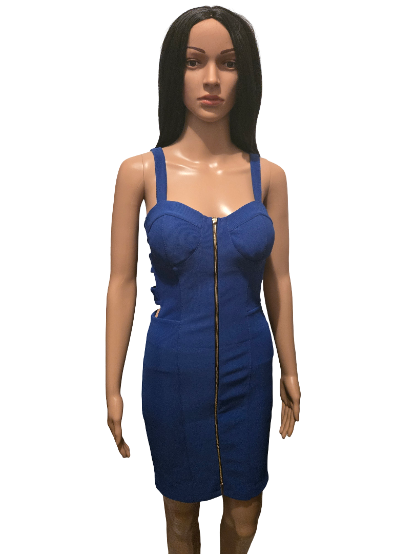 Robe denim zippée – Coupe chic & féminine