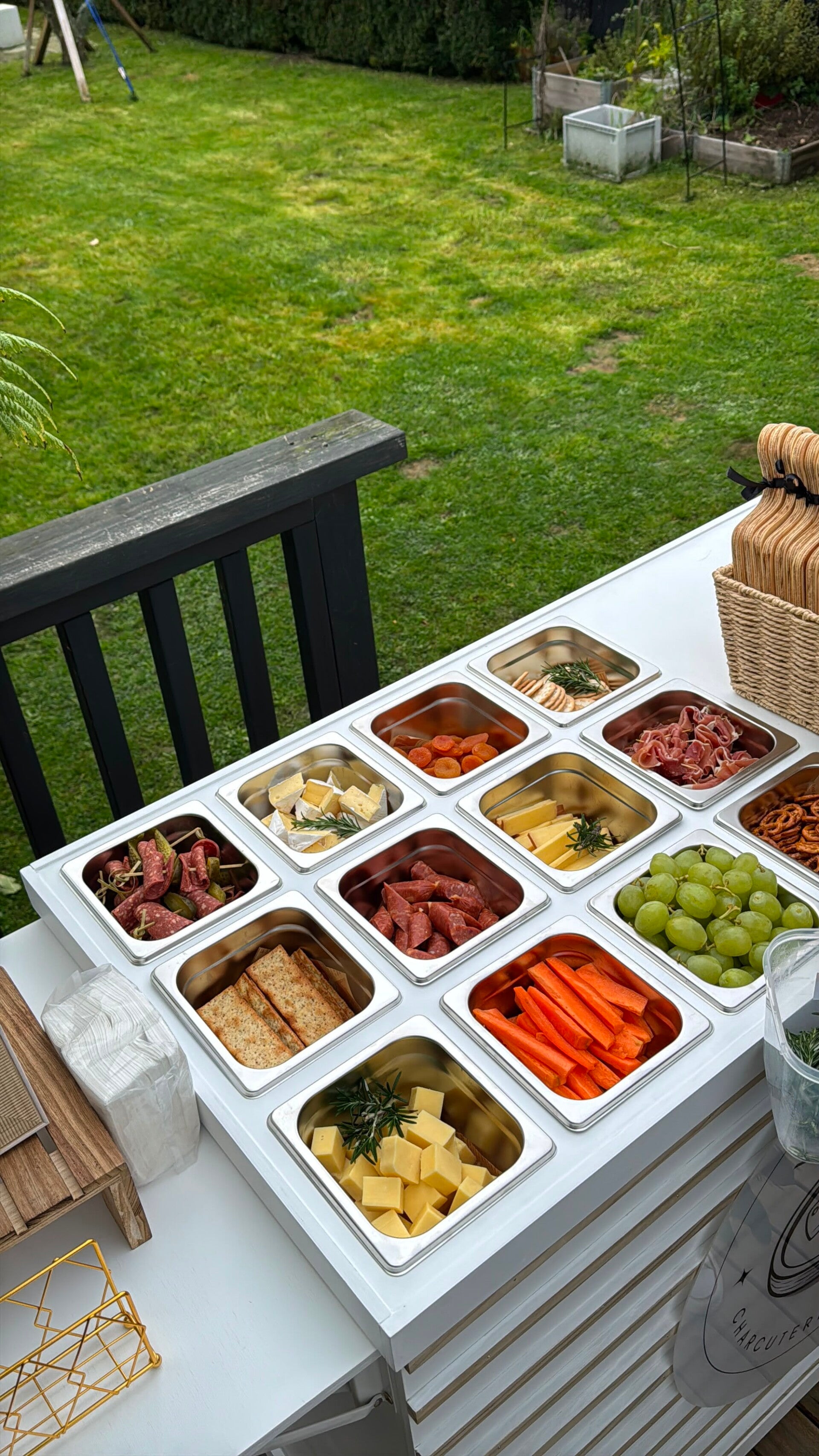 Beautiful food served to beautiful people. Charcuterie and treats