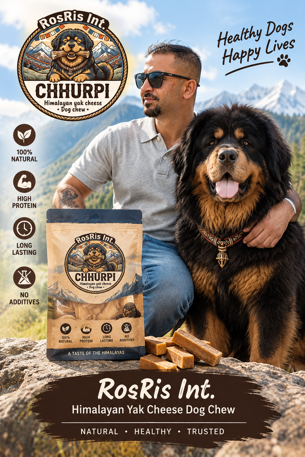 Himalayan yak cheese chew