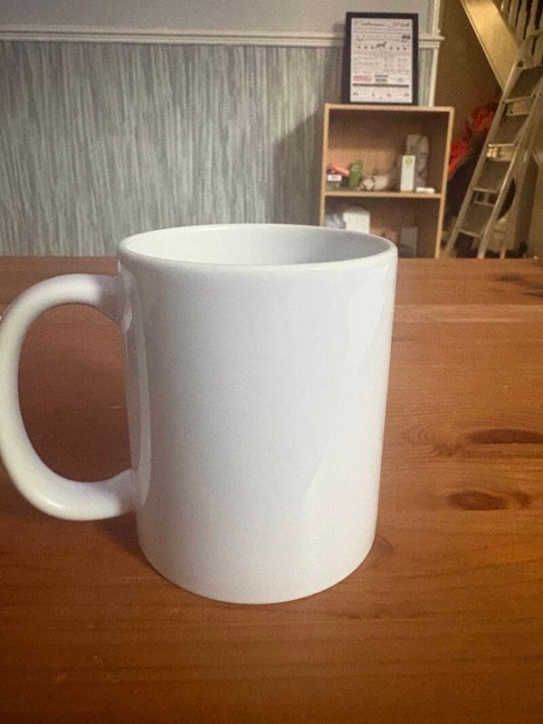 white gloss mug