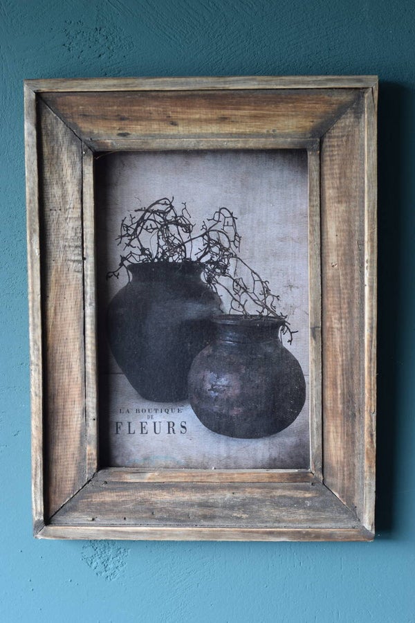 Houten Lijst met Botanische Art 40x30cm