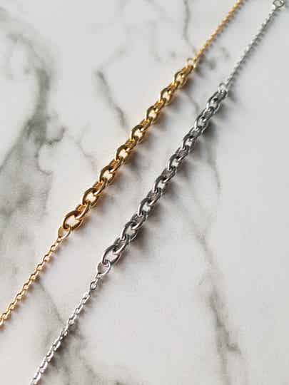 Fijn armbandje schakel accent