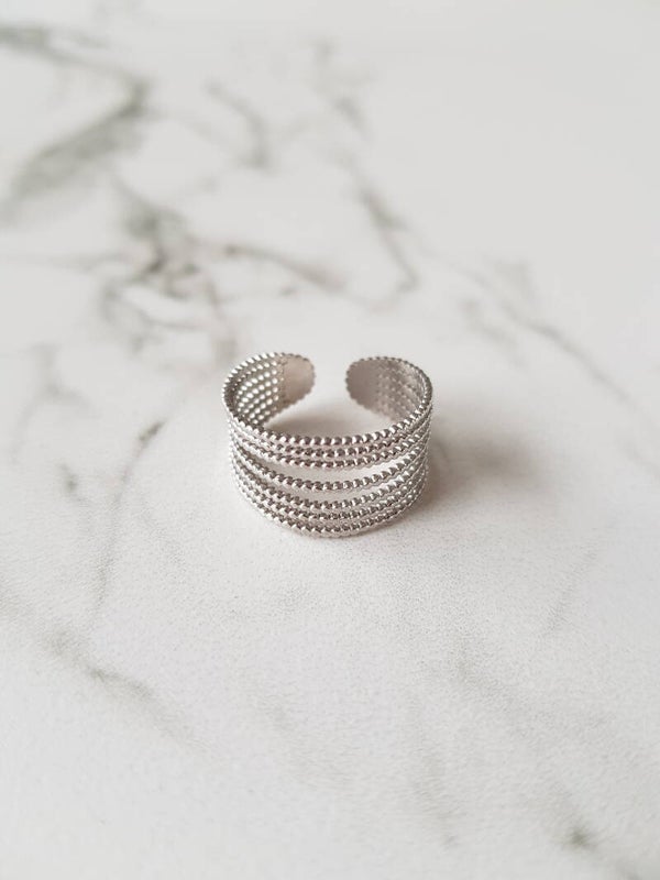 Ring zilver multi band